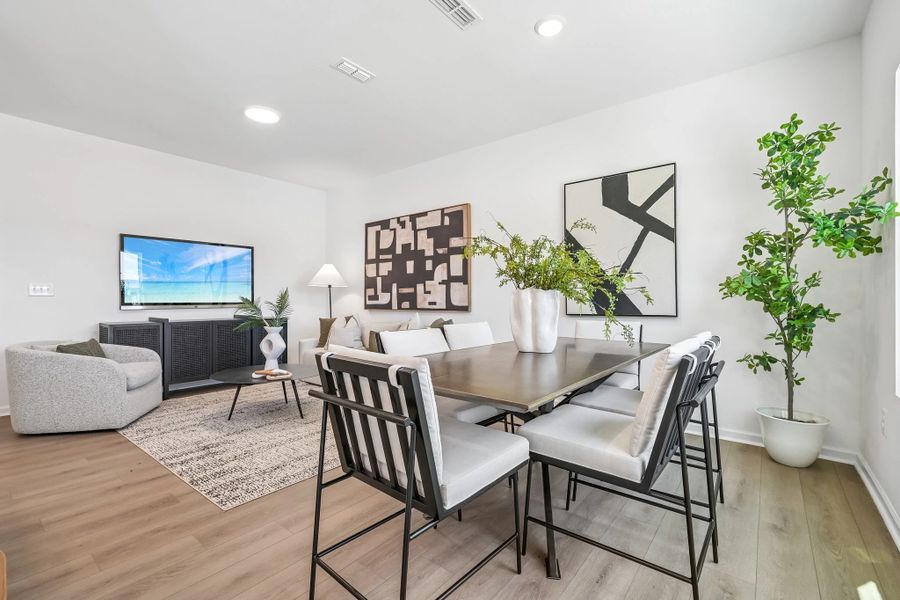 Furnished interior view inside a new home in Towns at Crescent Mills, Wilson's Mills (Image 11).