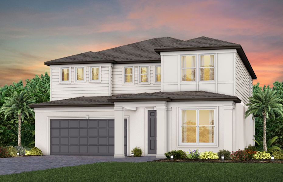 Representative exterior photo of a completed home built from the Wynfield by Pulte Homes in Spencer Glen, Riverview, FL (Image 7).