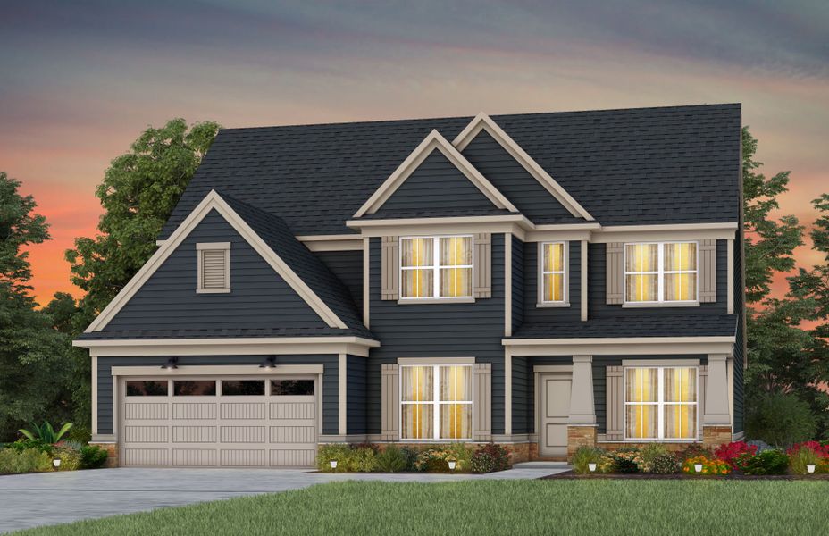 Front exterior of a new home in Kinsdale, Lancaster, SC, highlighting curb appeal (Image 24).