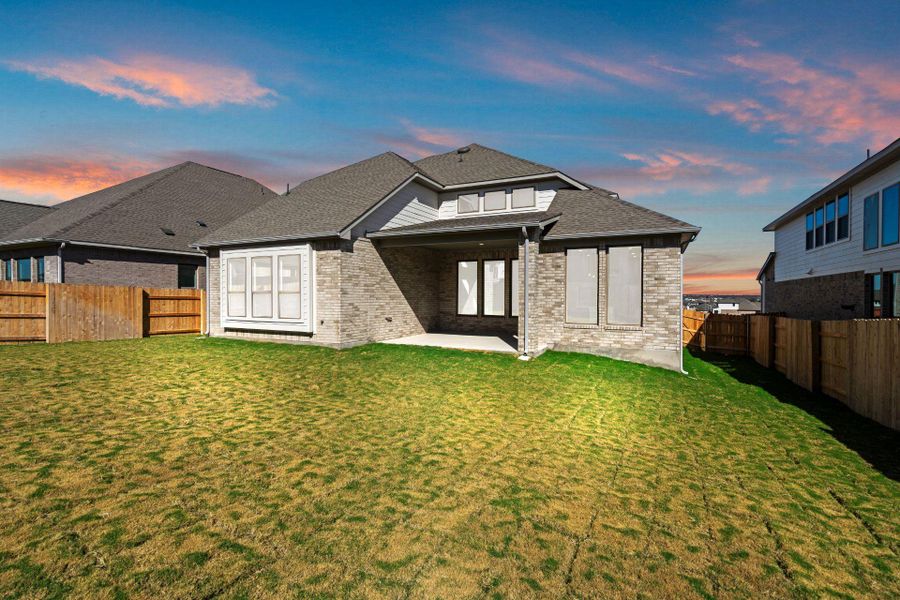 Rear of Home and Private Backyard