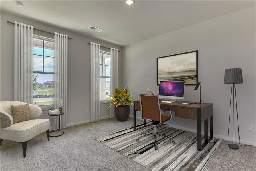 Furnished interior view inside a new home in River Oaks, Locust Grove (Image 40). Furnished interior view inside a new home in River Oaks, Locust Grove (Image 40).