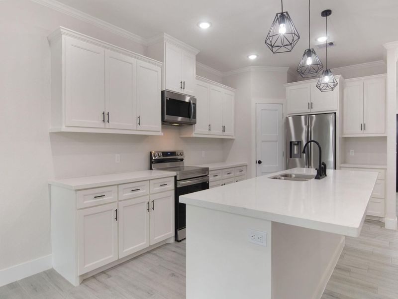 Furnished interior view inside a new home in , Cleveland (Image 12).