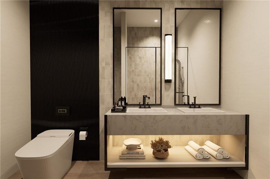 Furnished interior view inside a new home in , Buford (Image 11).