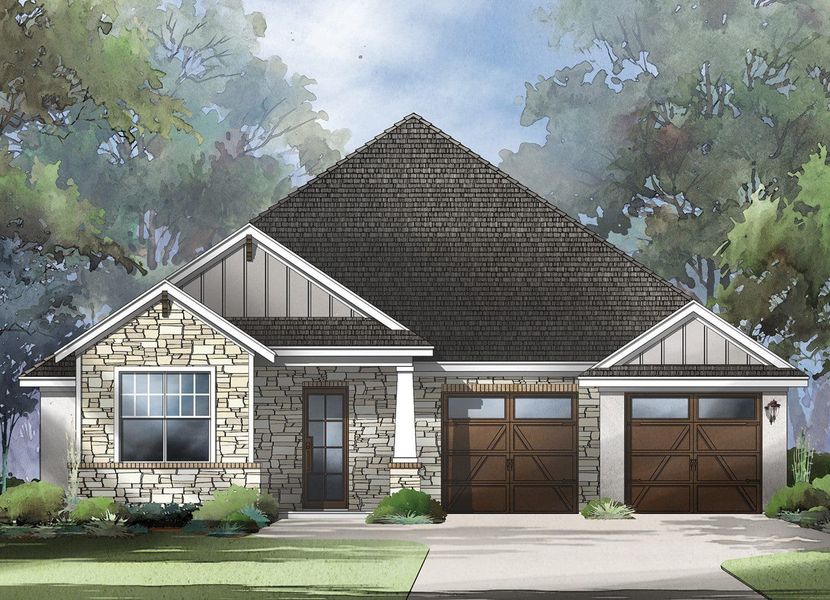 Santorini Floor Plan in Parmer Ranch Elevation B Santorini Floor Plan in Parmer Ranch Elevation B