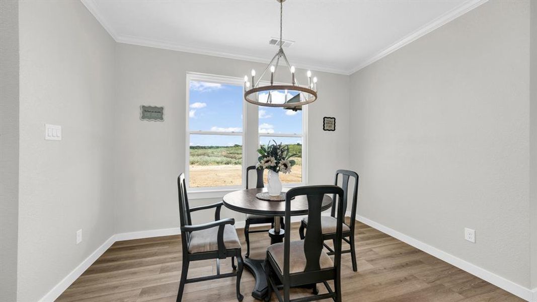 Furnished interior view inside a new home in Parallel Pastures, Poolville (Image 12).