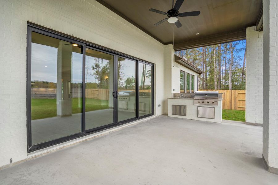 Exterior details and patio area of a home in Artavia, Conroe (Image 27). Exterior details and patio area of a home in Artavia, Conroe (Image 27).