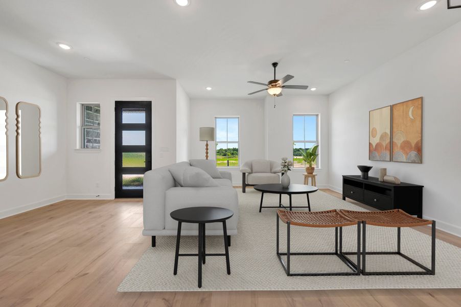 Furnished interior view inside a new home in Ridgeline Towns, McKinney (Image 7). Furnished interior view inside a new home in Ridgeline Towns, McKinney (Image 7).