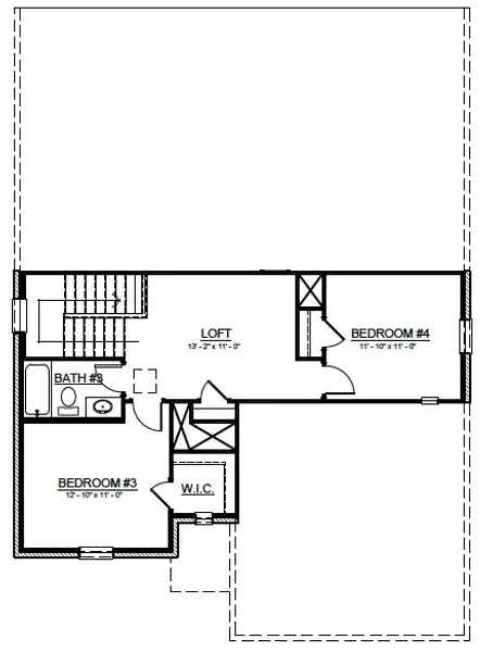 2D floor plan layout of this home in Rolling Ridge, Van Alstyne, TX (Image 3).