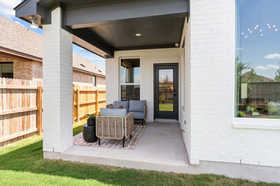 Exterior details and patio area of a home in Alsatian Oaks, Castroville (Image 4). Exterior details and patio area of a home in Alsatian Oaks, Castroville (Image 4).