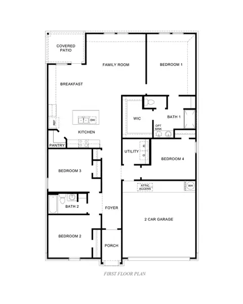 2D floor plan layout of this home in London Towne, Corpus Christi, TX (Image 4).
