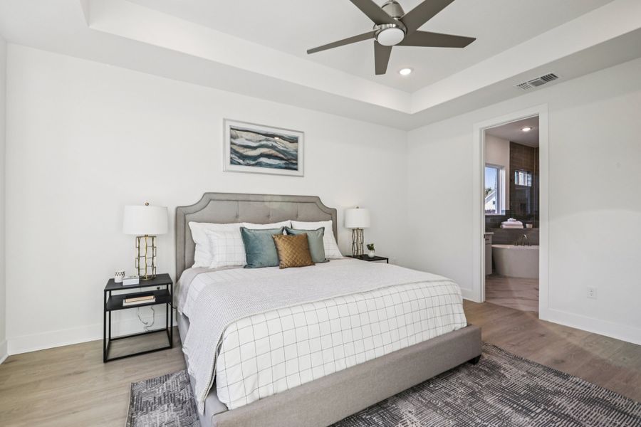 Furnished interior view inside a new home in Sauls Ranch, Round Rock (Image 39).