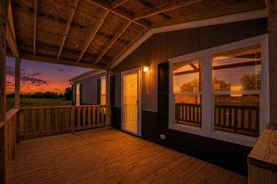 Exterior details and patio area of a home in , Poolville (Image 26).