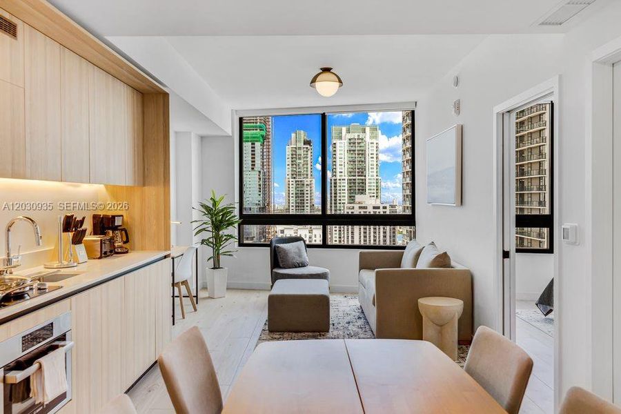 Furnished interior view inside a new home in , Miami (Image 34).