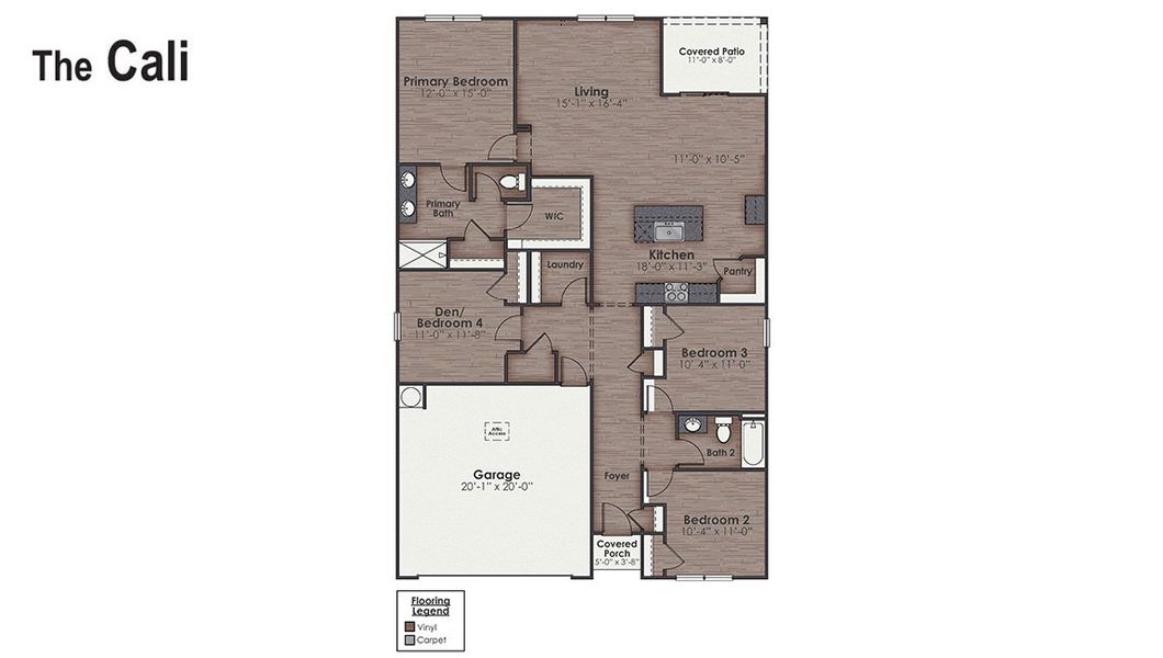 2D floor plan layout of this home in Sidbury Station, Castle Hayne, NC (Image 5).