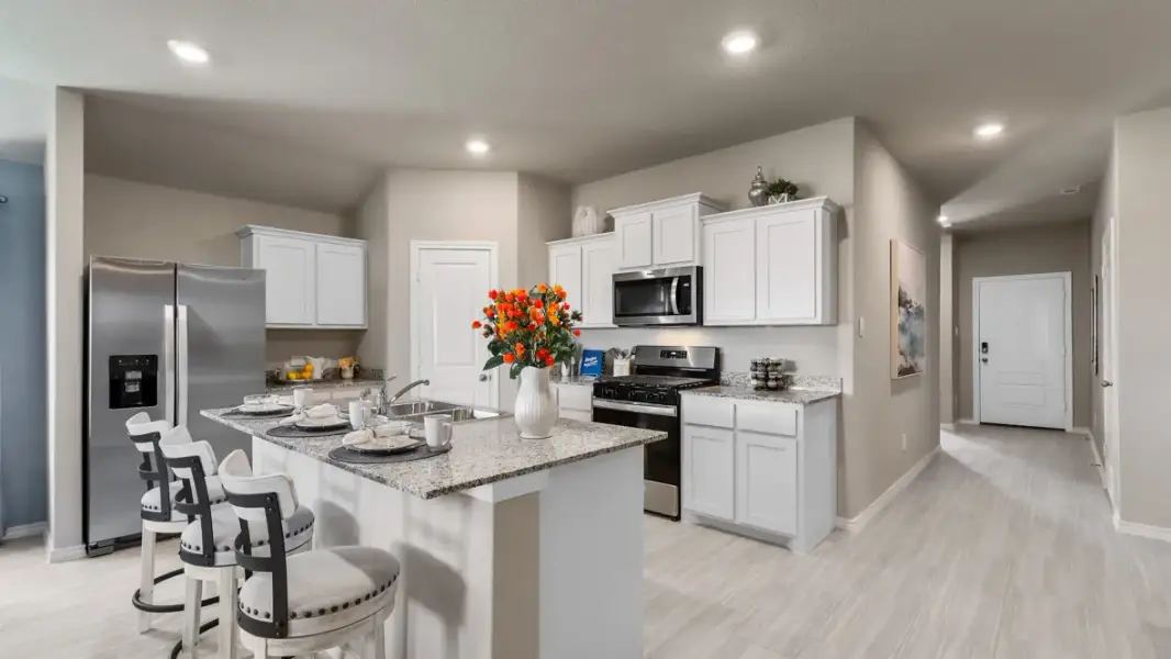 Furnished interior view inside a new home in Rosewood at Beltmill, Fort Worth (Image 10).