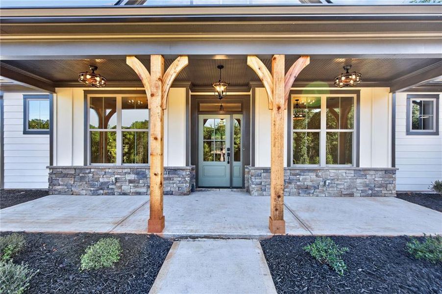 Exterior details and patio area of a home in , Dawsonville (Image 30).