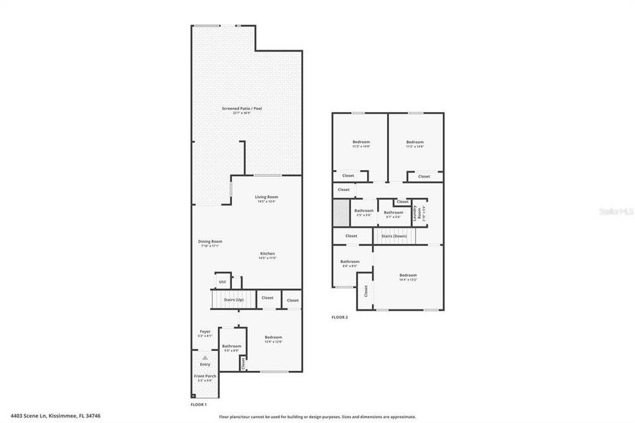 2D floor plan layout of this home in , Kissimmee, FL (Image 3).