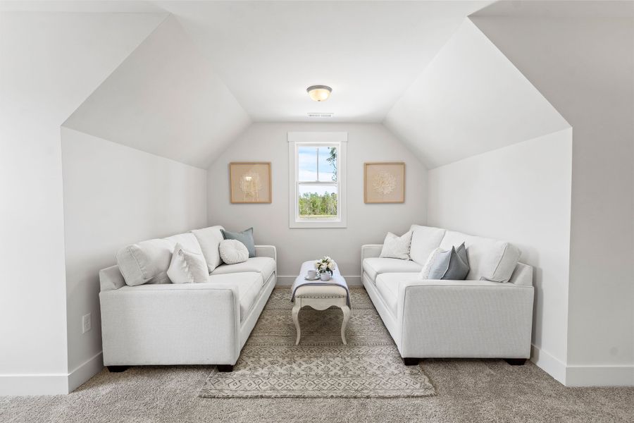 Furnished interior view inside a new home in The Bluffs at Lake Waccamaw, Lake Waccamaw (Image 10).