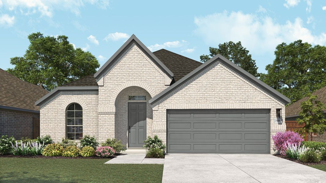 Representative exterior photo of a completed home built from the Laurel by DRB Homes in Heritage Mill, Hutto, TX (Image 2). Representative exterior photo of a completed home built from the Laurel by DRB Homes in Heritage Mill, Hutto, TX (Image 2).