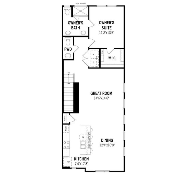 2D floor plan layout for the Carlisle by Mattamy Homes in Collin Creek, Plano, TX (Image 4).