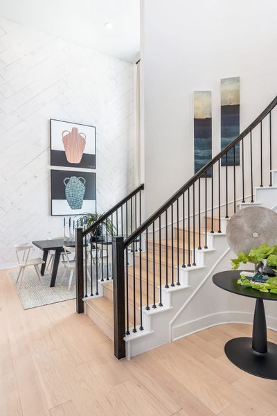 Representative furnished interior of a home built from the Linden by Tri Pointe Homes in Lagos Reserve, Manor (Image 7).