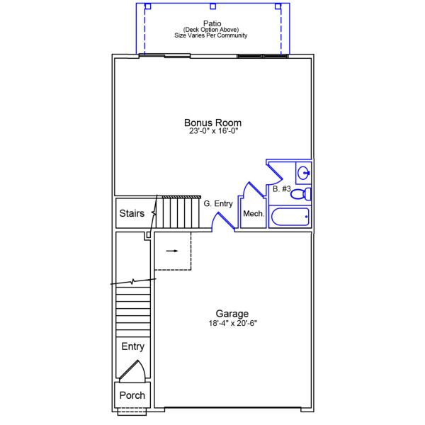 2D floor plan layout of this home in Sweetbrier, Durham, NC (Image 2).