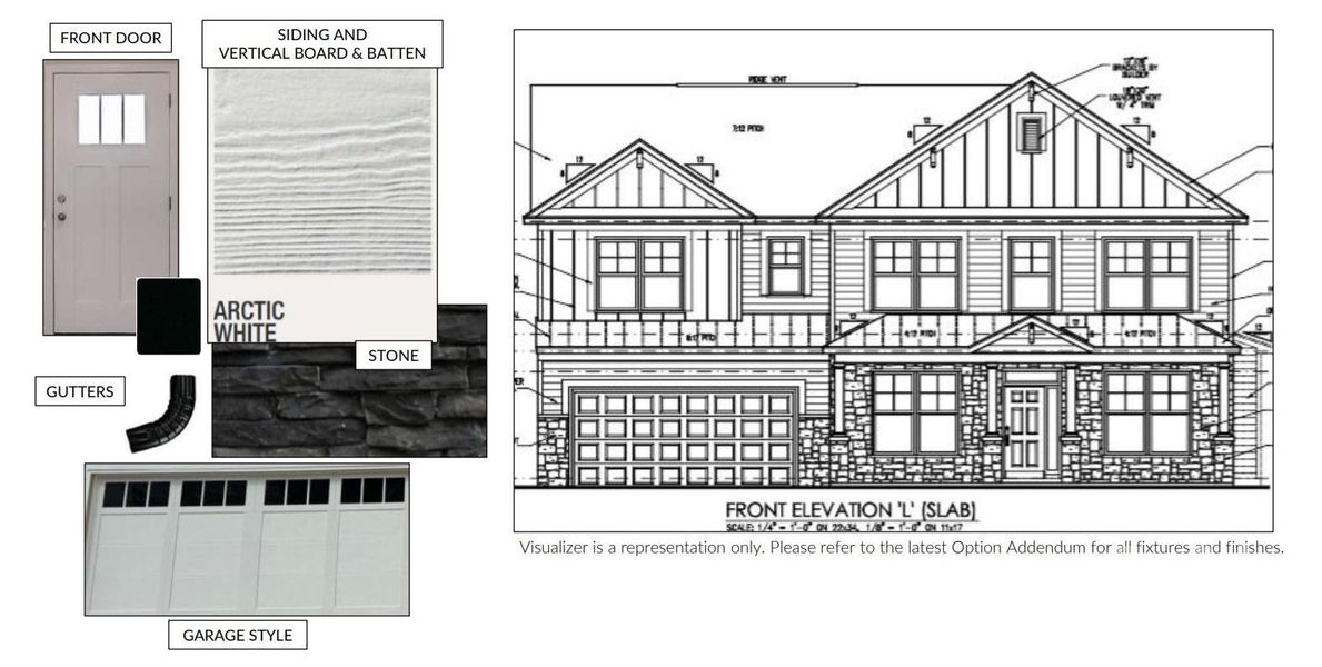 Representation of Homesite 96 design selections
