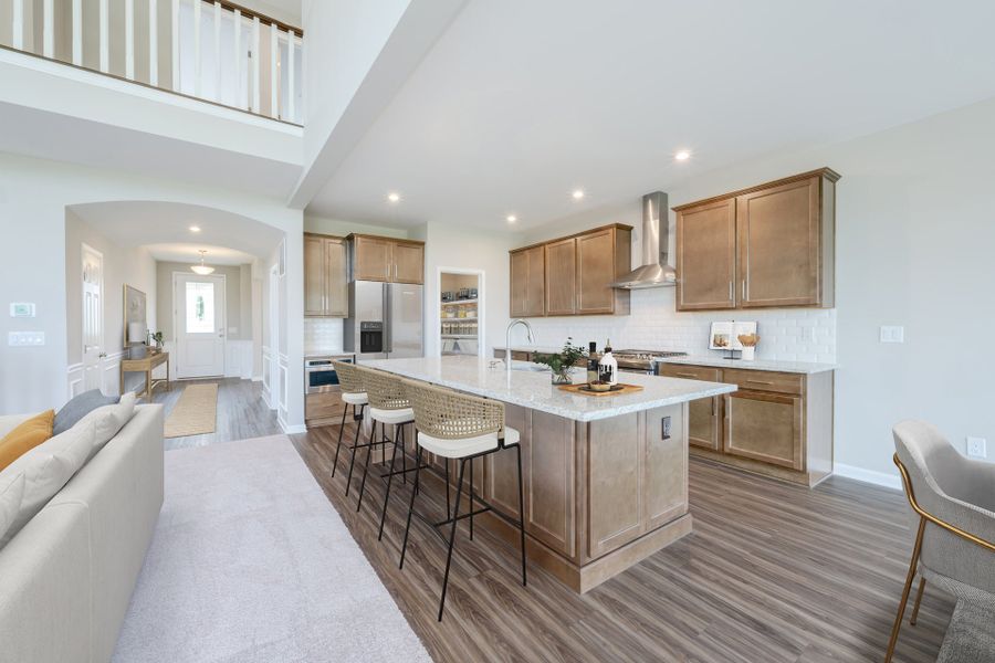 Representative furnished interior of a home built from the Rhodes by Fischer Homes in Twin Lakes, Hoschton (Image 9).