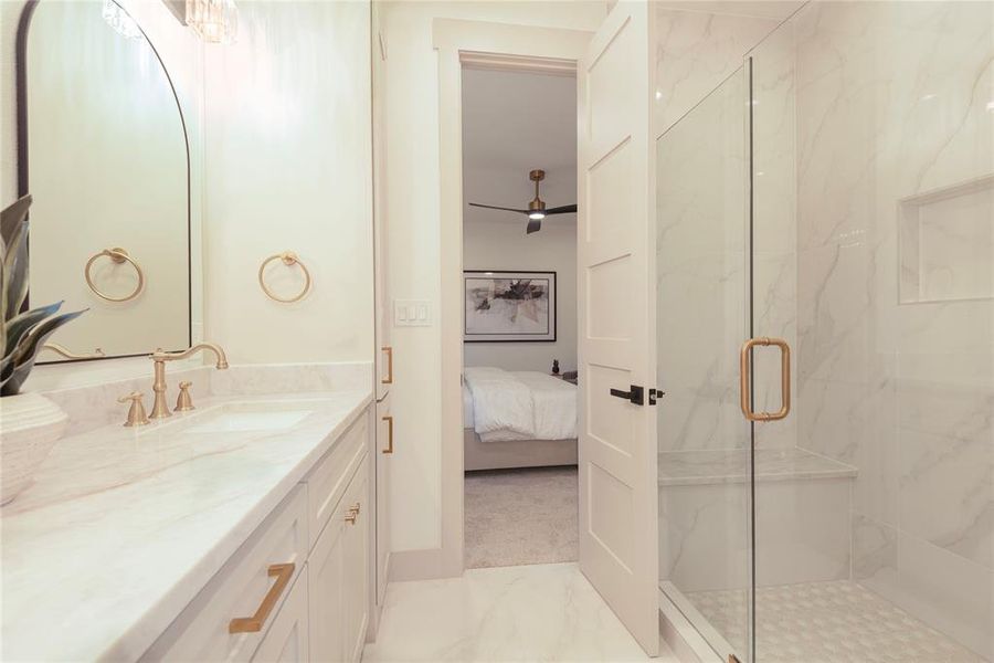 Furnished interior view inside a new home in , McKinney (Image 36).