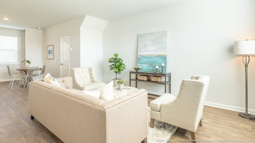 Furnished interior view inside a new home in Carolina Groves, Moncks Corner (Image 8). Furnished interior view inside a new home in Carolina Groves, Moncks Corner (Image 8).