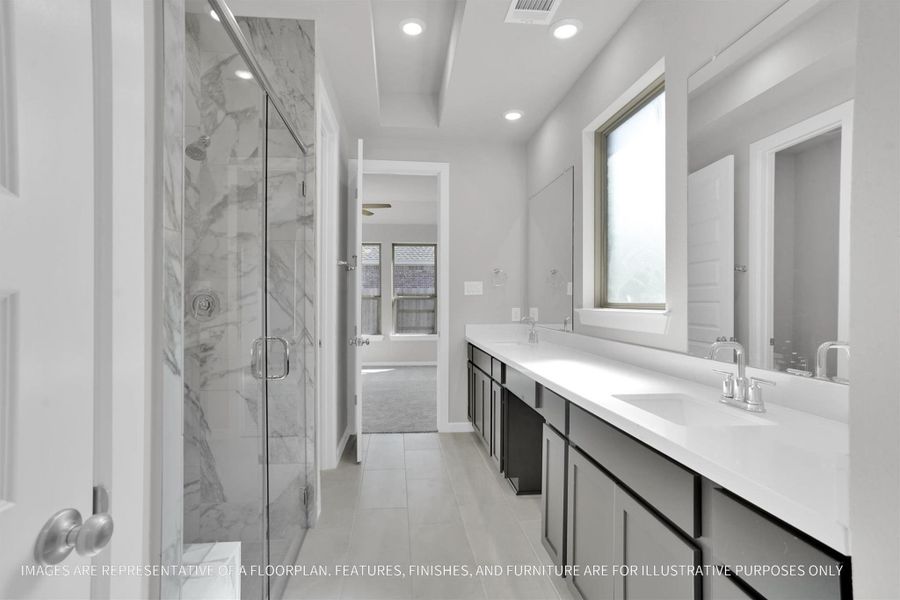 Furnished interior view inside a new home in Emberly  45', Beasley (Image 8).