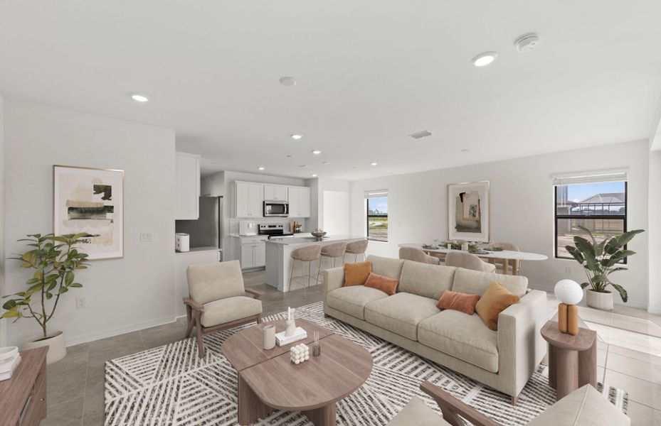 Furnished interior view inside a new home in Whispering Lakes, Lehigh Acres (Image 7).