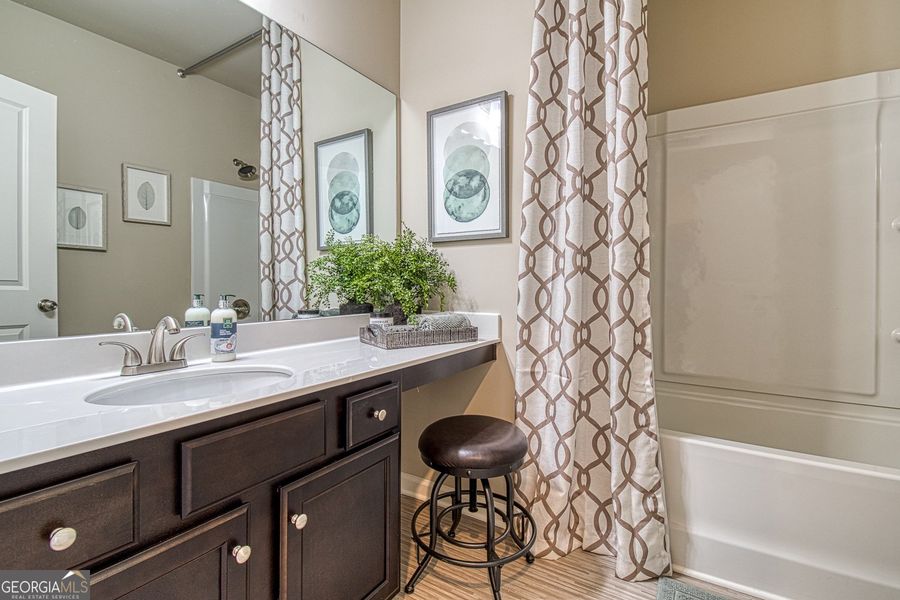 Furnished interior view inside a new home in Millstone at Mundy Mill, Gainesville (Image 14). Furnished interior view inside a new home in Millstone at Mundy Mill, Gainesville (Image 14).
