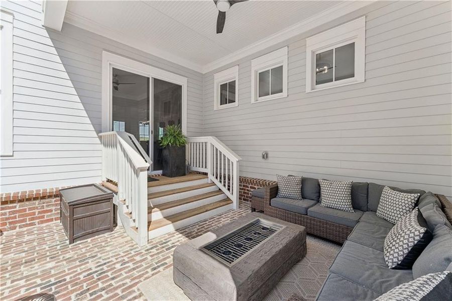 Exterior details and patio area of a home in Crossroads, Milton (Image 26).