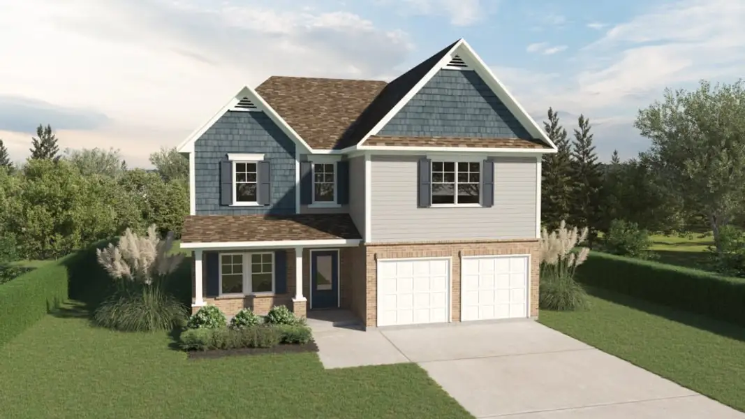 Representative exterior photo of a completed home built from the The Denmark by Direct Residential Communities in Stephens Landing, Loganville, GA (Image 6).