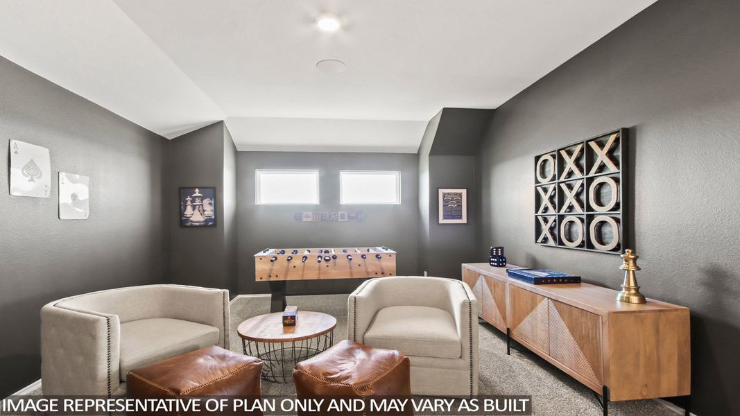Representative furnished interior of a home built from the E40N (Horton-e) by D.R. Horton in Sunterra, Katy (Image 25).