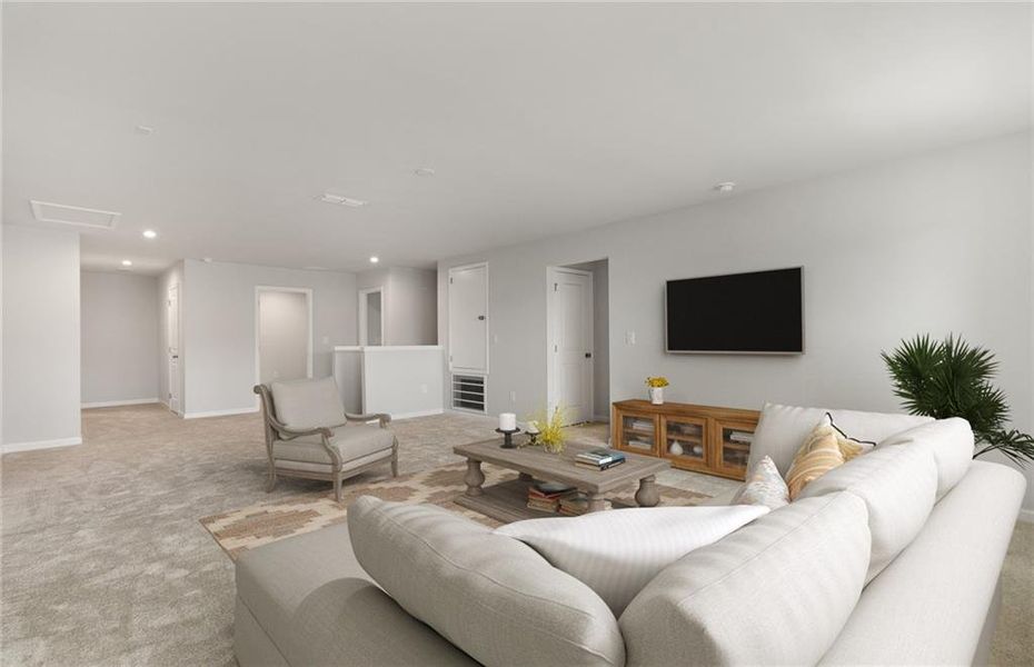 Furnished interior view inside a new home in Haverhill Estates, Dacula (Image 12). Furnished interior view inside a new home in Haverhill Estates, Dacula (Image 12).