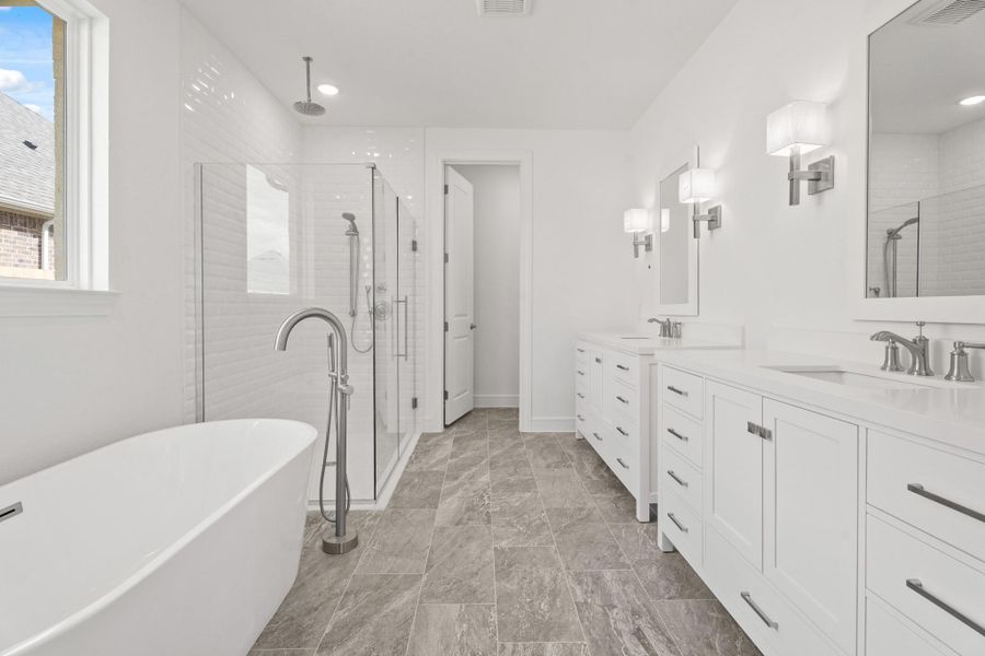 Spa-like primary bath (*Photo not of actual home and used for illustration purposes only.) Spa-like primary bath (*Photo not of actual home and used for illustration purposes only.)