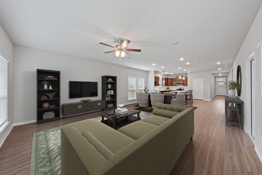 Representative furnished interior of a home built from the Denver by Omega Builders in Southern Pointe, College Station (Image 7). Representative furnished interior of a home built from the Denver by Omega Builders in Southern Pointe, College Station (Image 7).