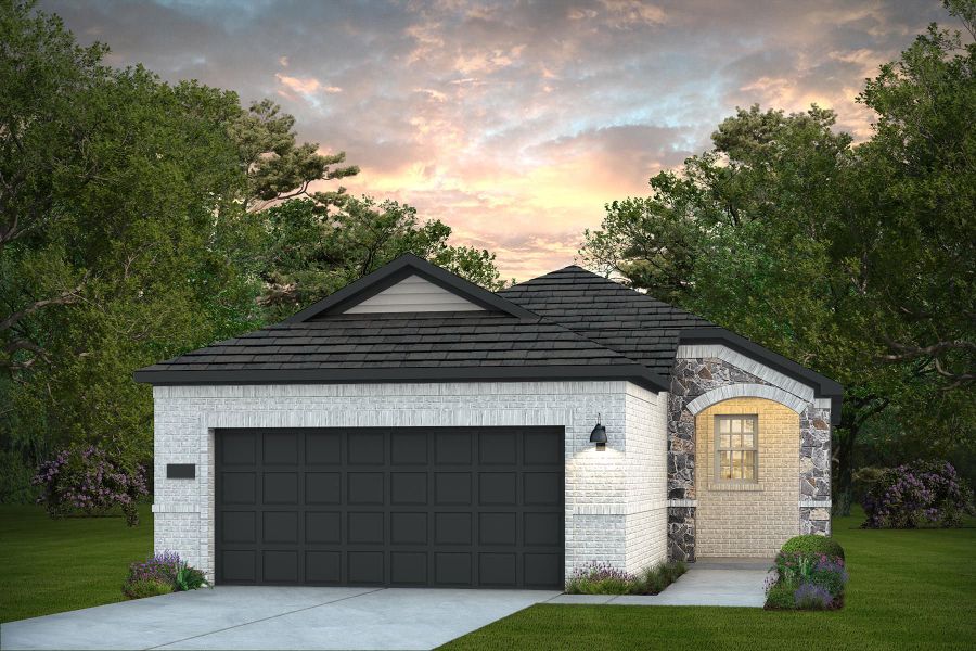 Representative exterior photo of a completed home built from the Alpine by Del Webb in Del Webb in Chambers Creek, Willis, TX (Image 16).