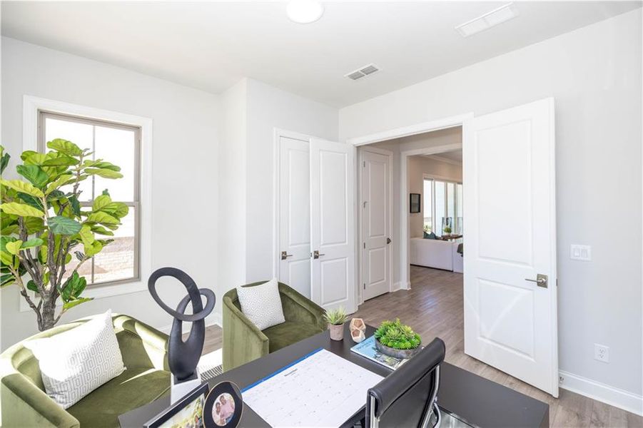 Furnished interior view inside a new home in Promenade at Sawnee Village, Cumming (Image 47).