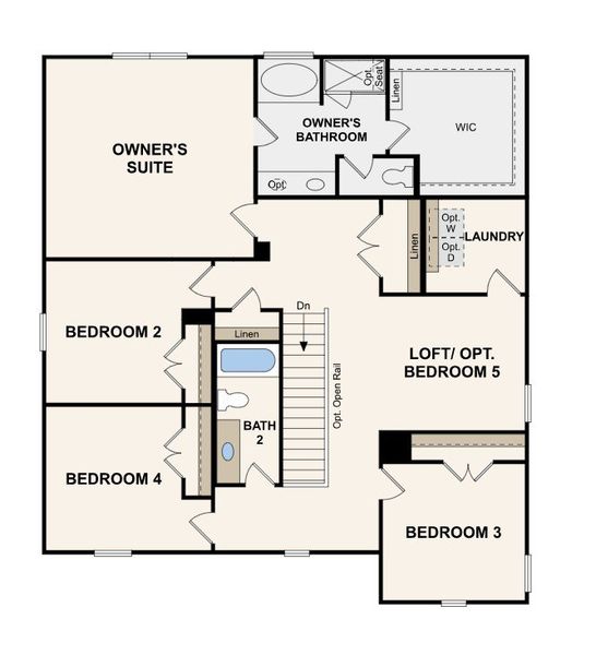2D floor plan layout for the Jordan by Century Communities in Hawthorne Reserve, Dallas, GA (Image 3). 2D floor plan layout for the Jordan by Century Communities in Hawthorne Reserve, Dallas, GA (Image 3).