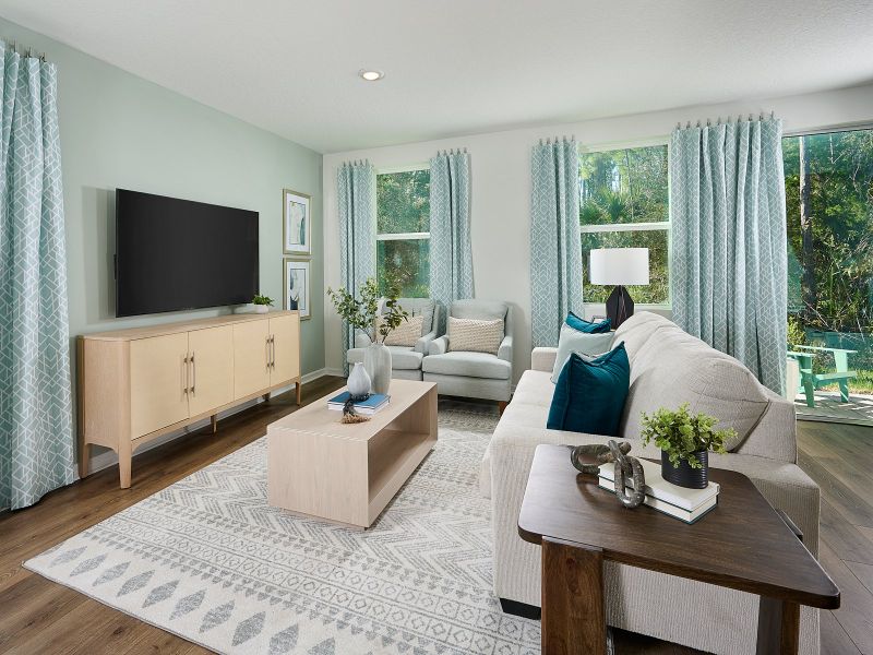 Furnished interior view inside a new home in Bradford Park, Ormond Beach (Image 5).