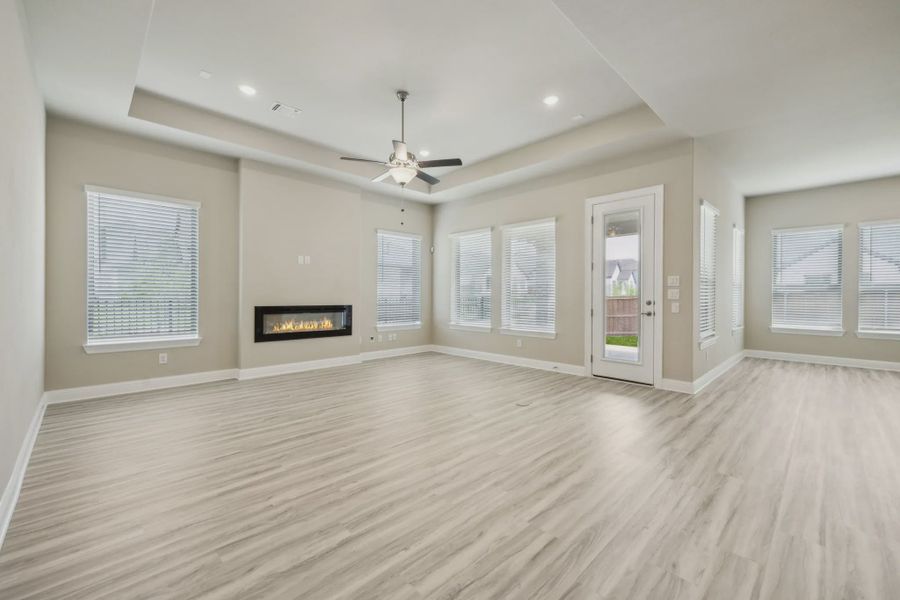 Representative unfurnished interior of a home built from the Normandy by Chesmar Homes in Karis, Crowley (Image 9). Representative unfurnished interior of a home built from the Normandy by Chesmar Homes in Karis, Crowley (Image 9).