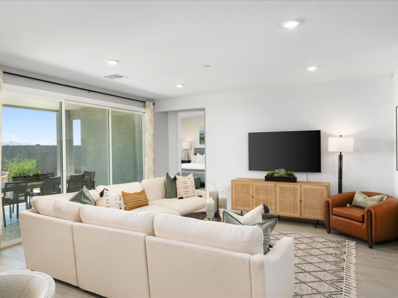 Furnished interior view inside a new home in Rancho Mirage Signature Series, Maricopa (Image 10).