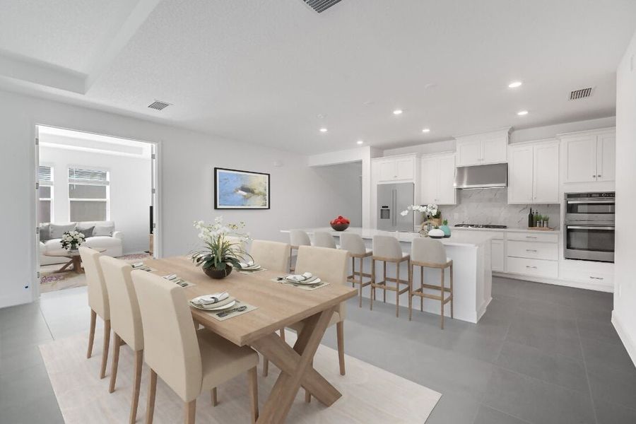 Furnished interior view inside a new home in Harvest at Ovation, Winter Garden (Image 5).