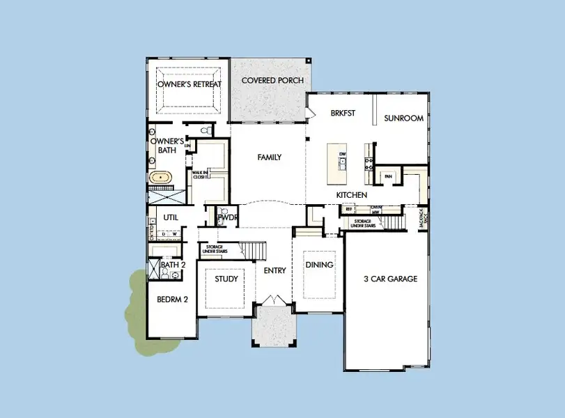 2D floor plan layout for the The Miranda by David Weekley Homes in Briarley, Montgomery, TX (Image 4). 2D floor plan layout for the The Miranda by David Weekley Homes in Briarley, Montgomery, TX (Image 4).