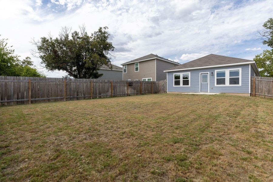 View of fenced backyard View of fenced backyard