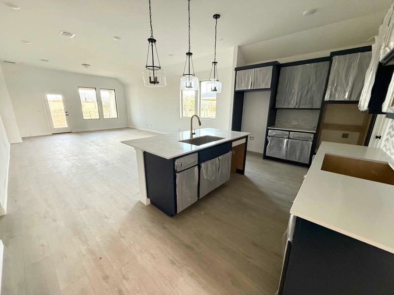 Open Kitchen-Living-Dining Room Construction Progress