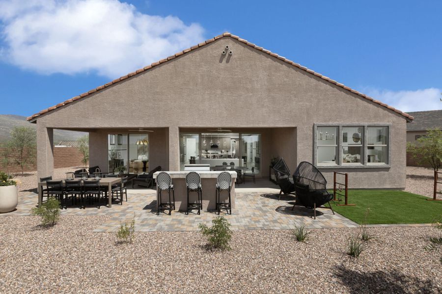 Representative exterior details of a home built from the Crimson by Mattamy Homes in Covena Pointe, Tucson (Image 3).